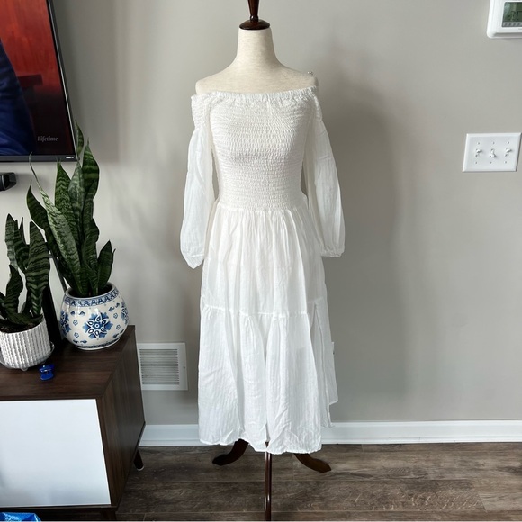 ASTR UTOPIA OFF SHOULDER MIDI Grecian DRESS - Picture 11 of 13